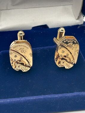 Vintage Gold Mechanical Watch Movement Cuff Links - Men’s